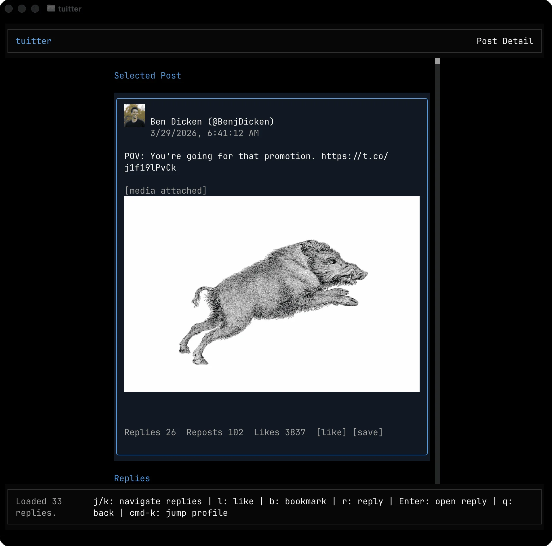 screenshot of tuitter